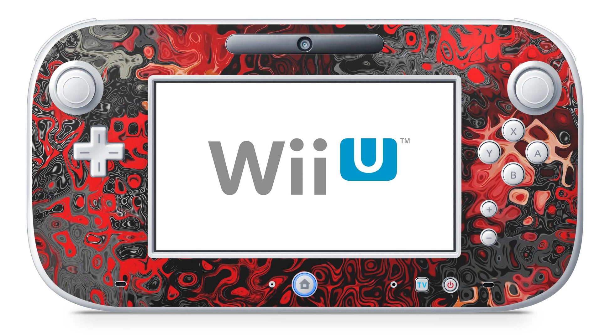 Nintendo Wii U Skin Konsolen und Tablet Controller Aufkleber Set Red Plasma Aufkleber Skins4u