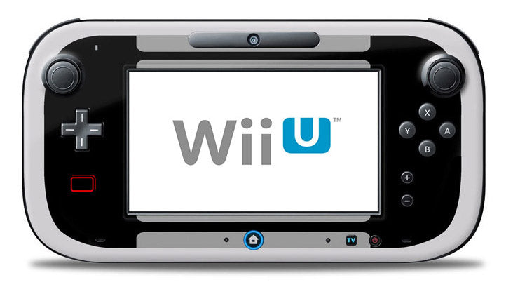 Nintendo Wii U Skin Konsolen und Tablet Controller Aufkleber Set Retro NES schwarz Aufkleber Skins4u