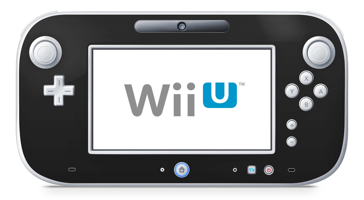 Nintendo Wii U Skin Konsolen und Tablet Controller Aufkleber Set Solid state schwarz Aufkleber Skins4u