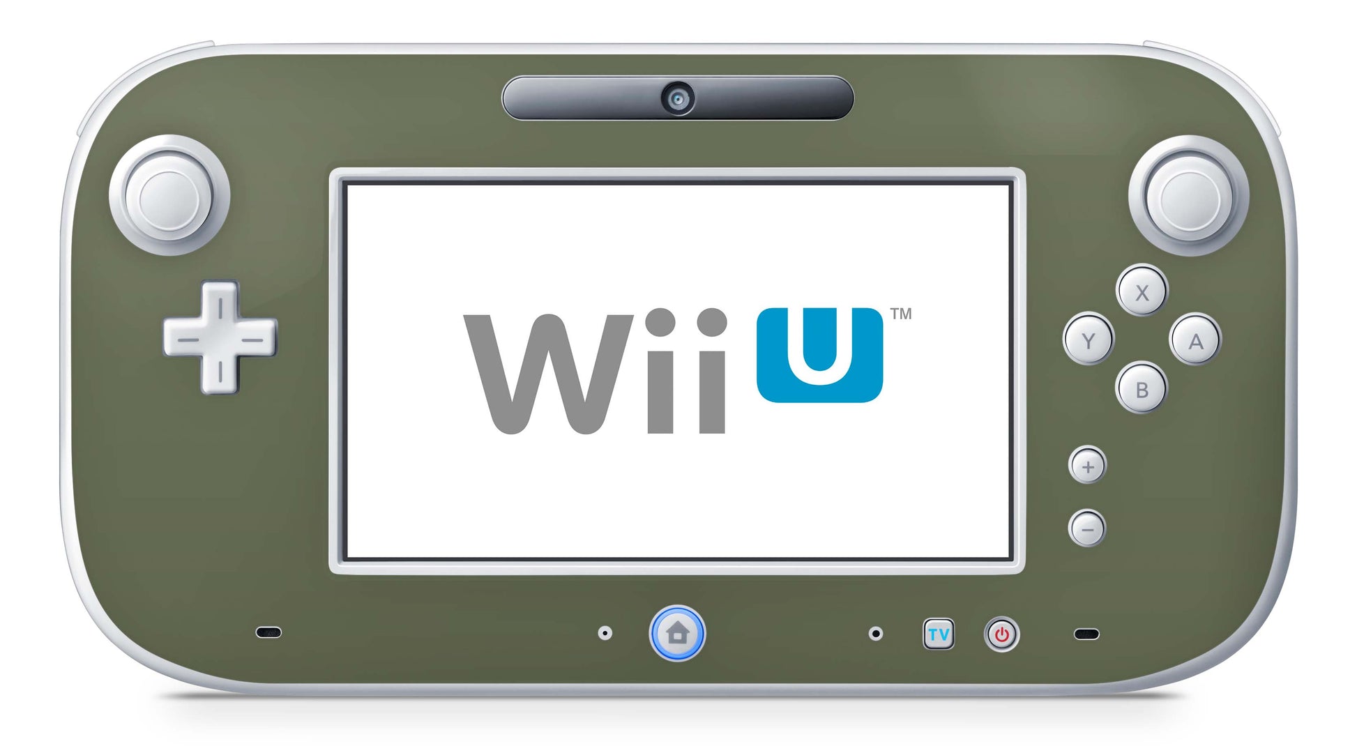 Nintendo Wii U Skin Konsolen und Tablet Controller Aufkleber Set Solid state Olive Aufkleber Skins4u