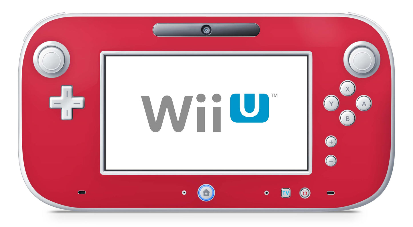 Nintendo Wii U Skin Konsolen und Tablet Controller Aufkleber Set Solid state Rot Aufkleber Skins4u