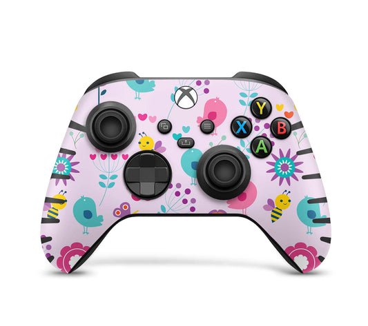 Xbox Controller Skin für Series S & X Controller Design Schutzfolie Birds Vintage Aufkleber skins4u   