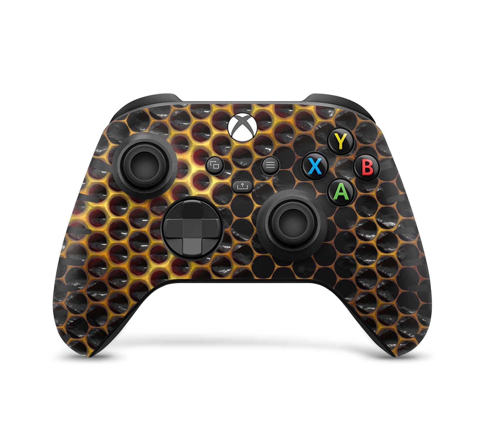 Xbox Controller Skin für Series S & X Controller Design Schutzfolie Golden Honeycomb Aufkleber skins4u   