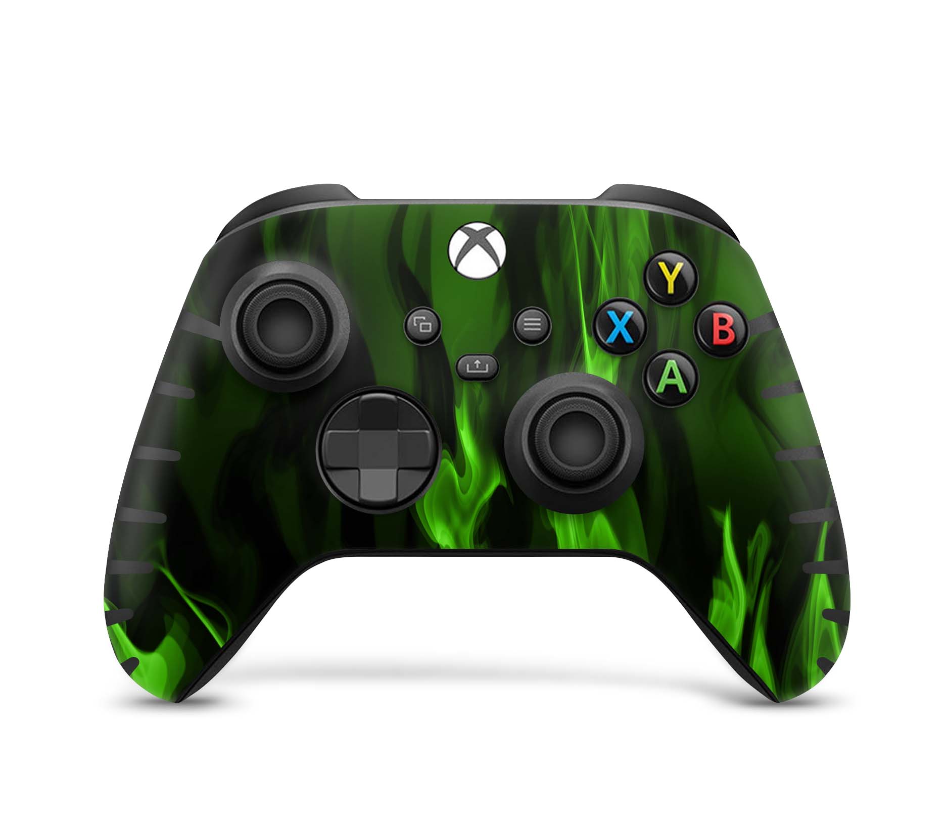 Xbox Controller Skin für Series S & X Controller Design Schutzfolie Gruene Flammen Aufkleber skins4u   