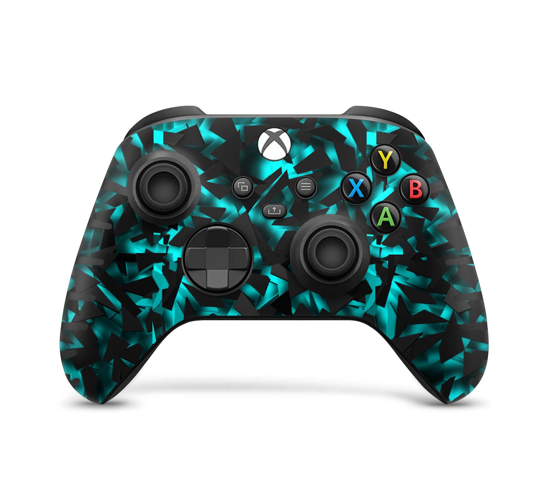 Xbox Controller Skin für Series S & X Controller Design Schutzfolie Shattered black blue Aufkleber skins4u   