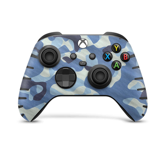 Xbox Controller Skin für Series S & X Controller Design Schutzfolie Waving camo blue Aufkleber skins4u   