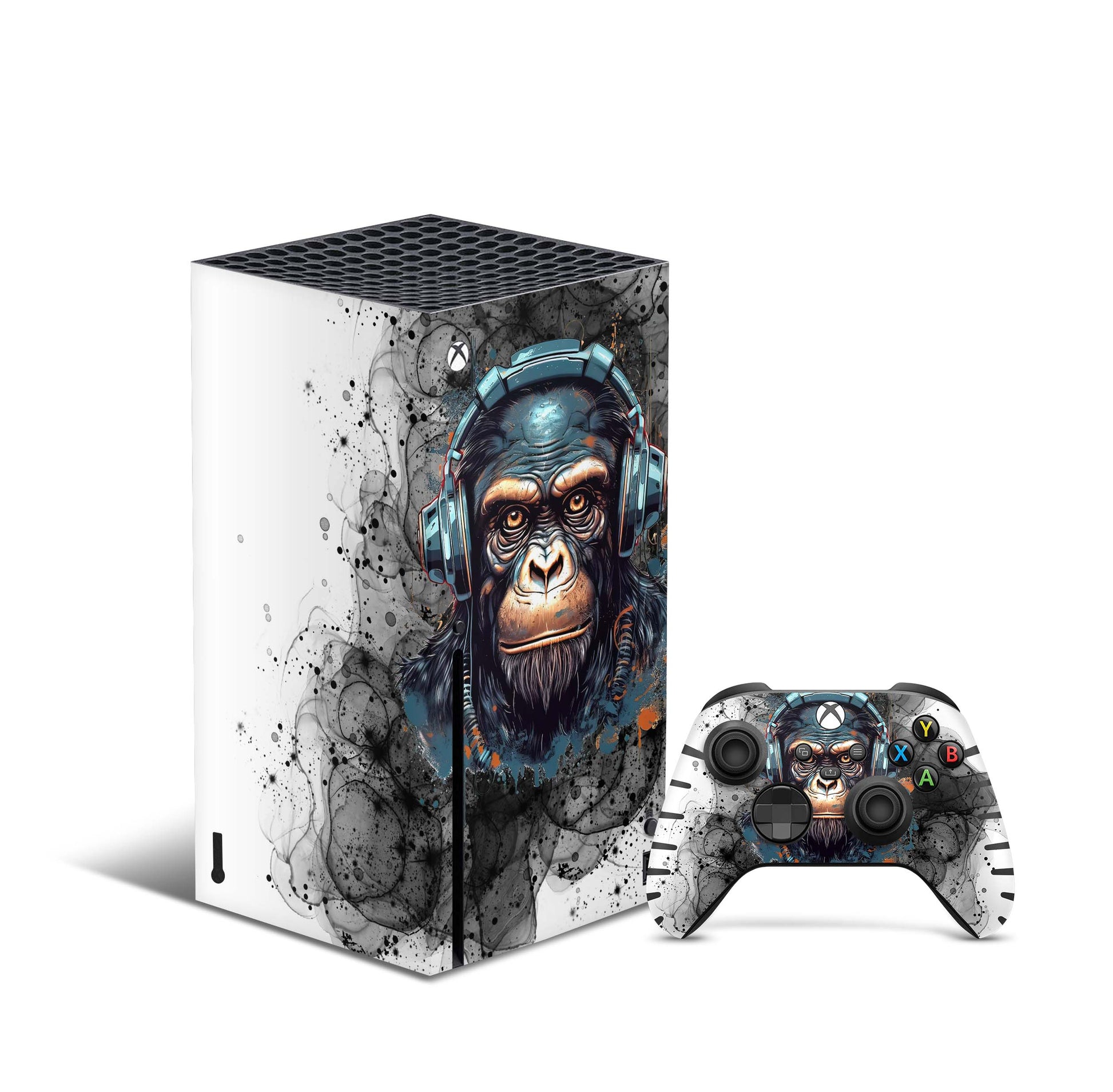 Xbox Series X Skin Aufkleber Design Schutzfolie Vinyl - Black-Smoke-Monkey Aufkleber Skins4u