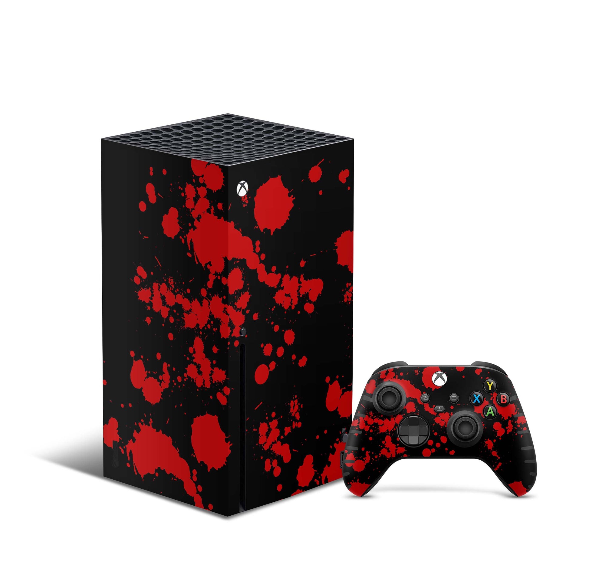 Xbox Series X Skin Aufkleber Design Schutzfolie Vinyl - Blood-Black Aufkleber Skins4u