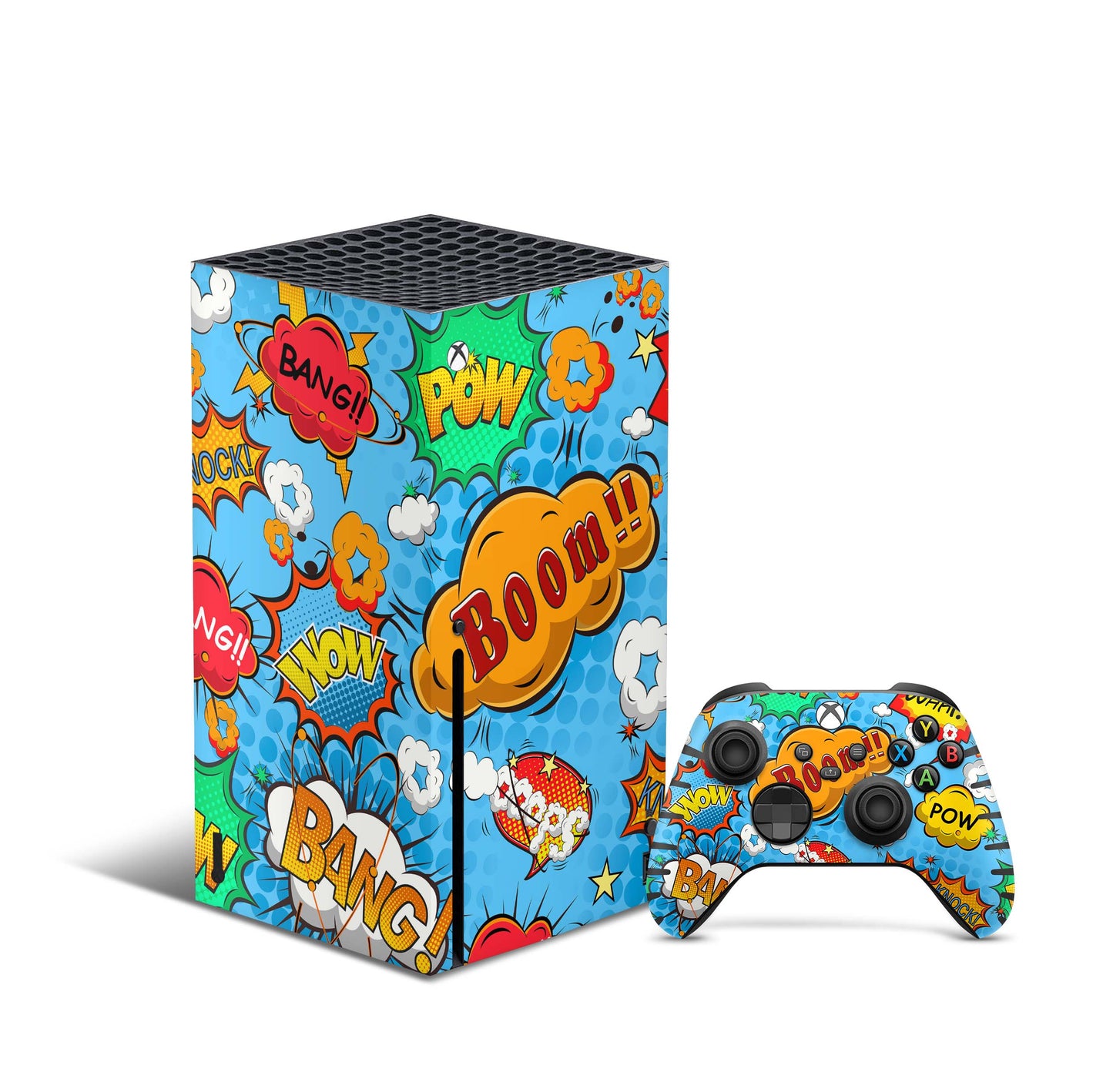 Xbox Series X Skin Aufkleber Design Schutzfolie Vinyl - Comics-Blau Aufkleber Skins4u