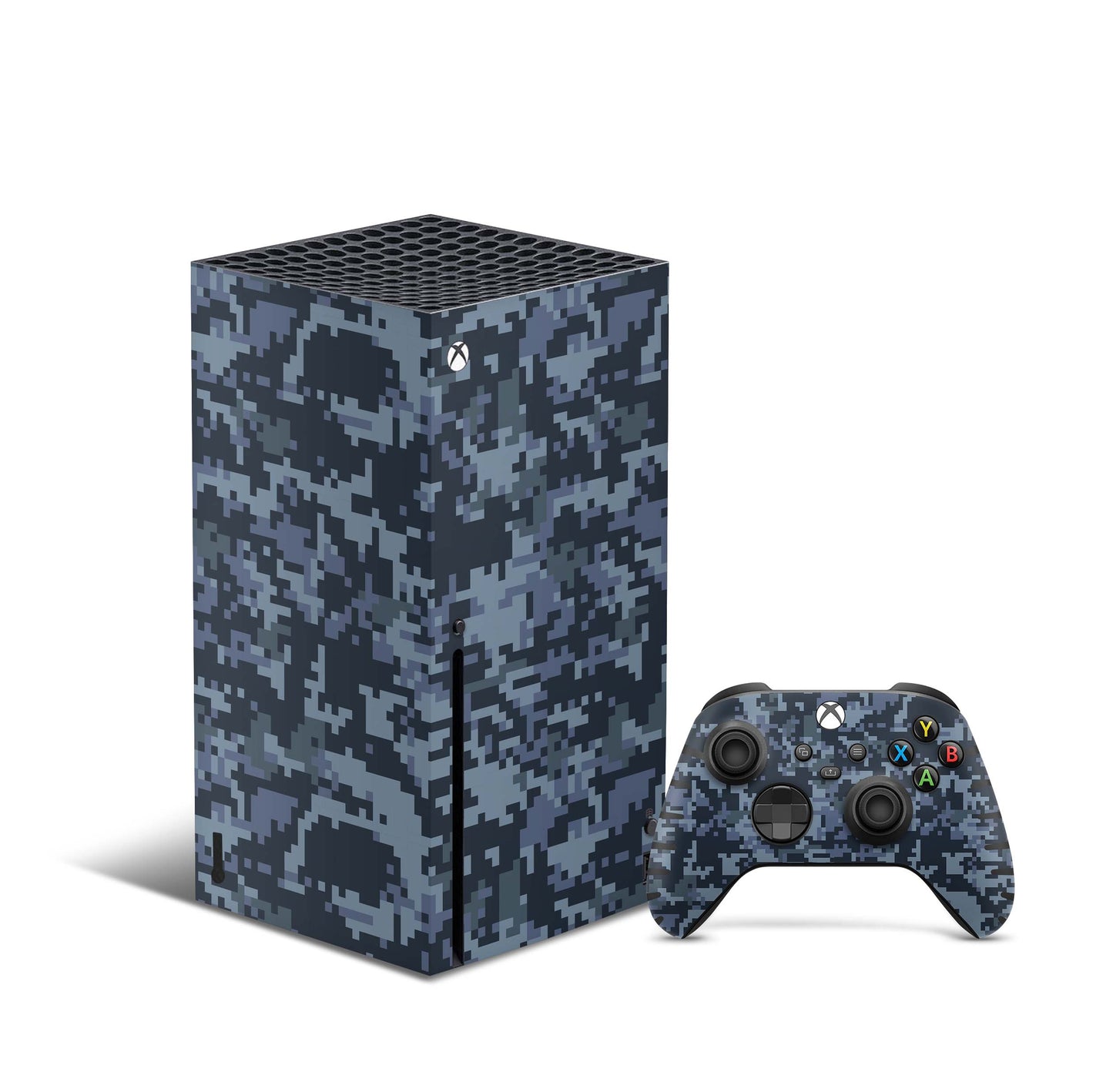 Xbox Series X Skin Aufkleber Design Schutzfolie Vinyl - Digital-Navy-Camo Aufkleber Skins4u