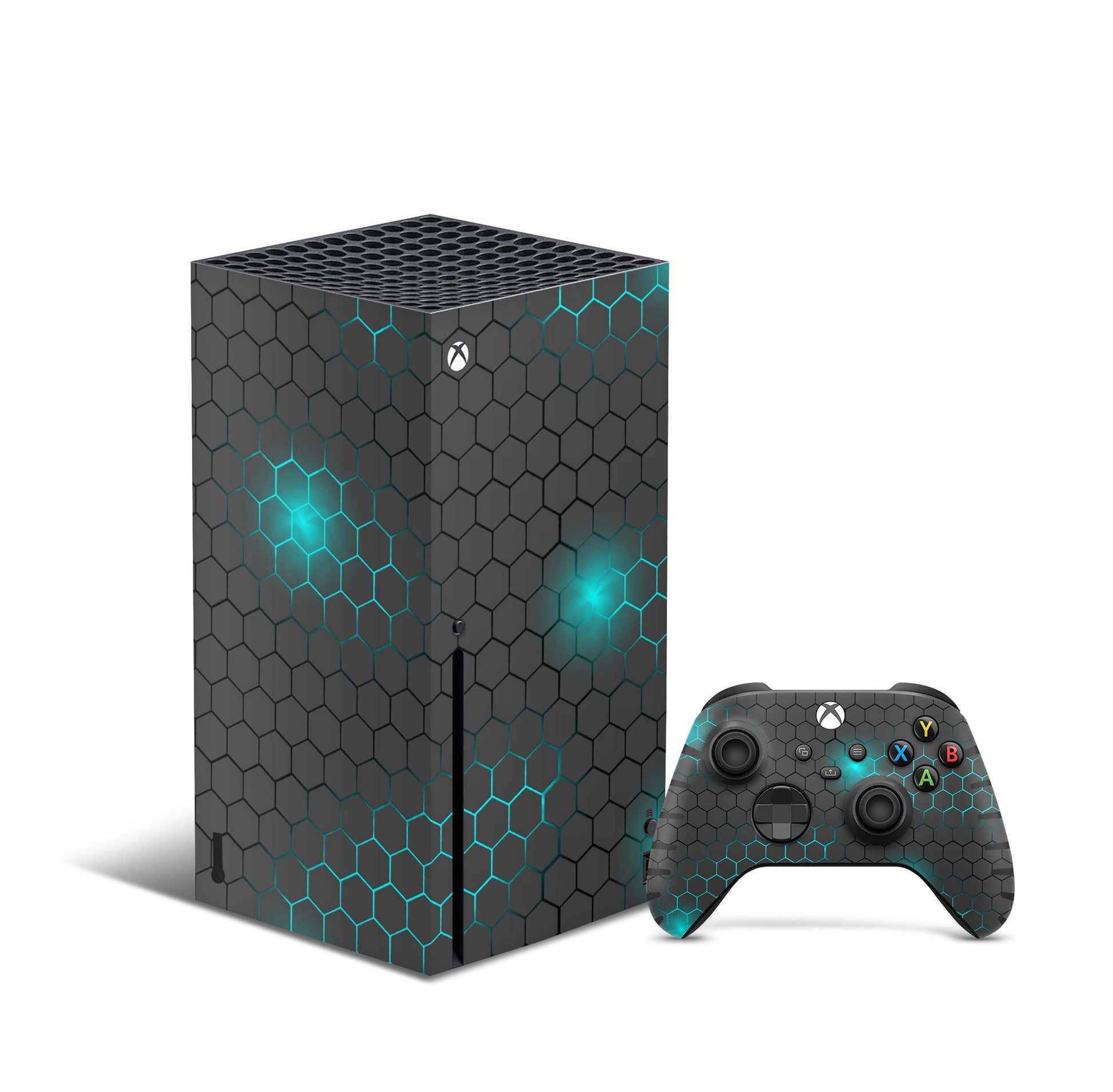 Xbox Series X Skin Aufkleber Design Schutzfolie Vinyl - Exo-Small-Blau Aufkleber Skins4u