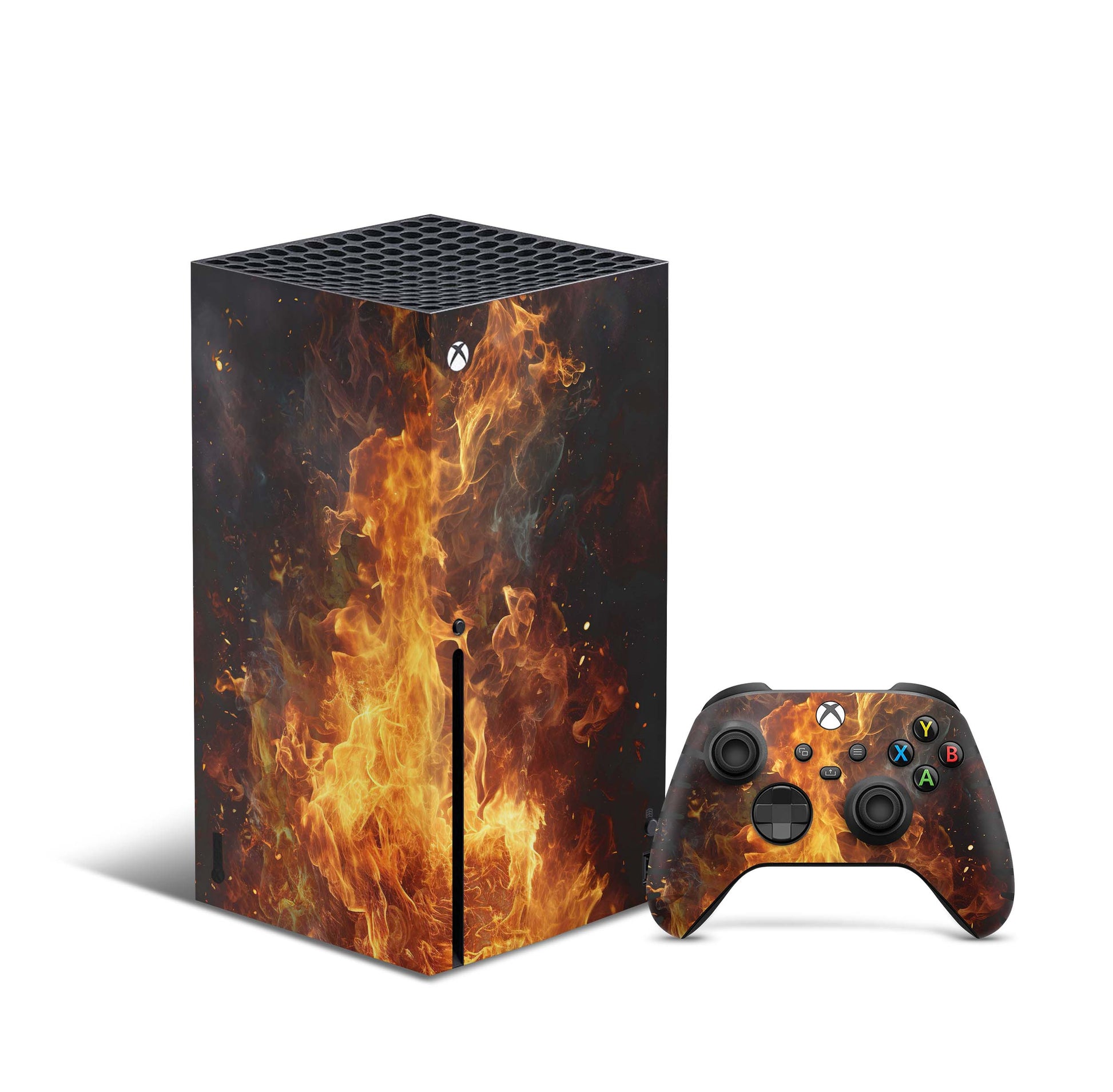Xbox Series X Skin Aufkleber Design Schutzfolie Vinyl - Feuer Aufkleber Skins4u