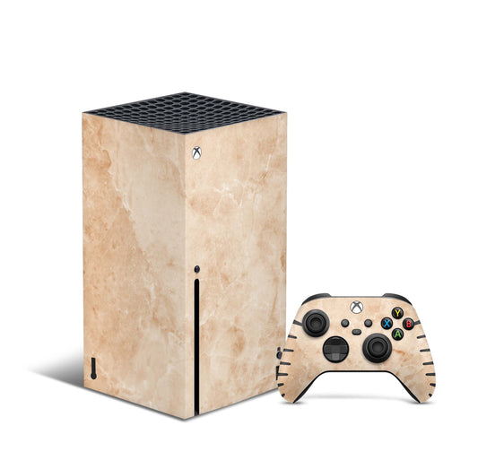Xbox Series X Skin Aufkleber Design Schutzfolie Vinyl - Marmor-Rosegold Aufkleber Skins4u