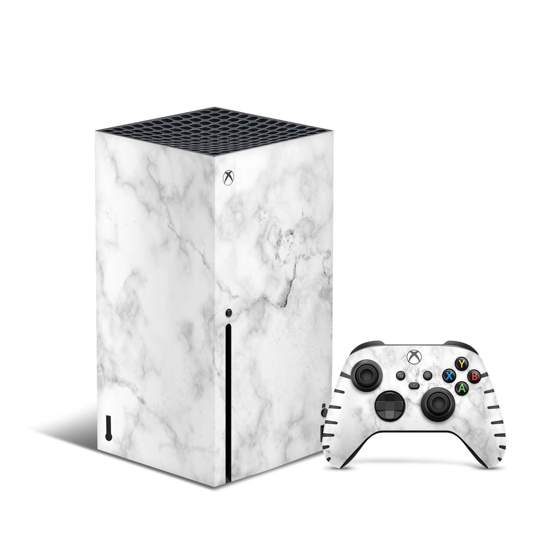 Xbox Series X Skin Aufkleber Design Schutzfolie Vinyl - Marmor-Weiss Aufkleber Skins4u