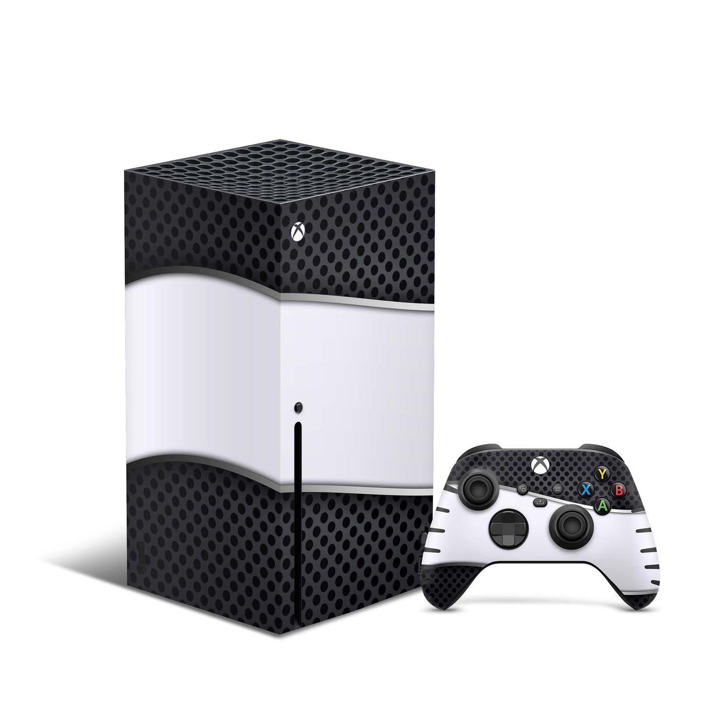 Xbox Series X Skin Aufkleber Design Schutzfolie Vinyl - Metal-Stripe Aufkleber Skins4u