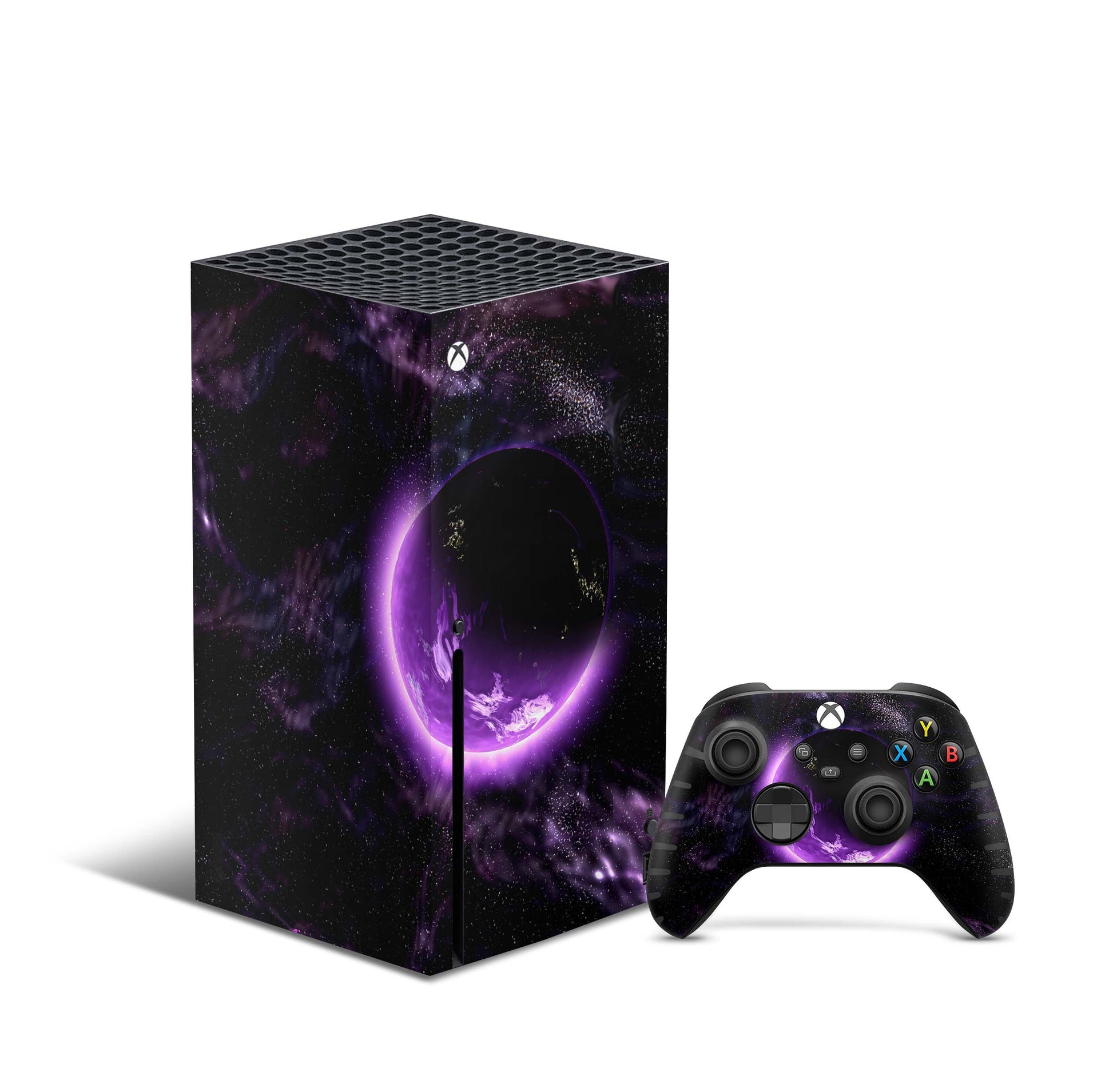 Xbox Series X Skin Aufkleber Design Schutzfolie Vinyl - Purple-Space Aufkleber Skins4u