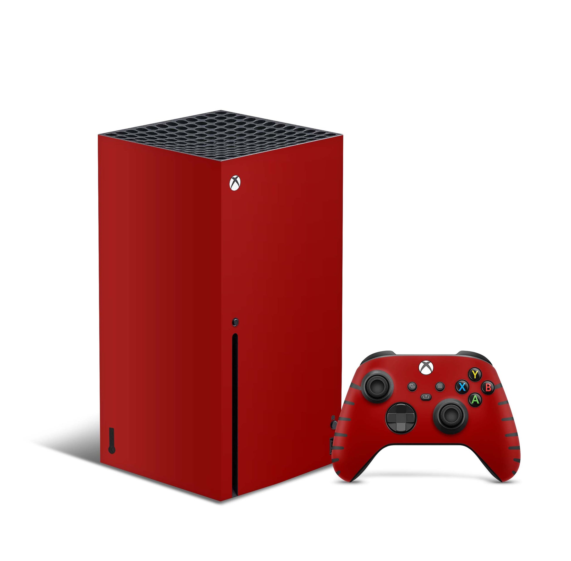 Xbox Series X Skin Aufkleber Design Schutzfolie Vinyl - Solid-State-Rot Aufkleber Skins4u