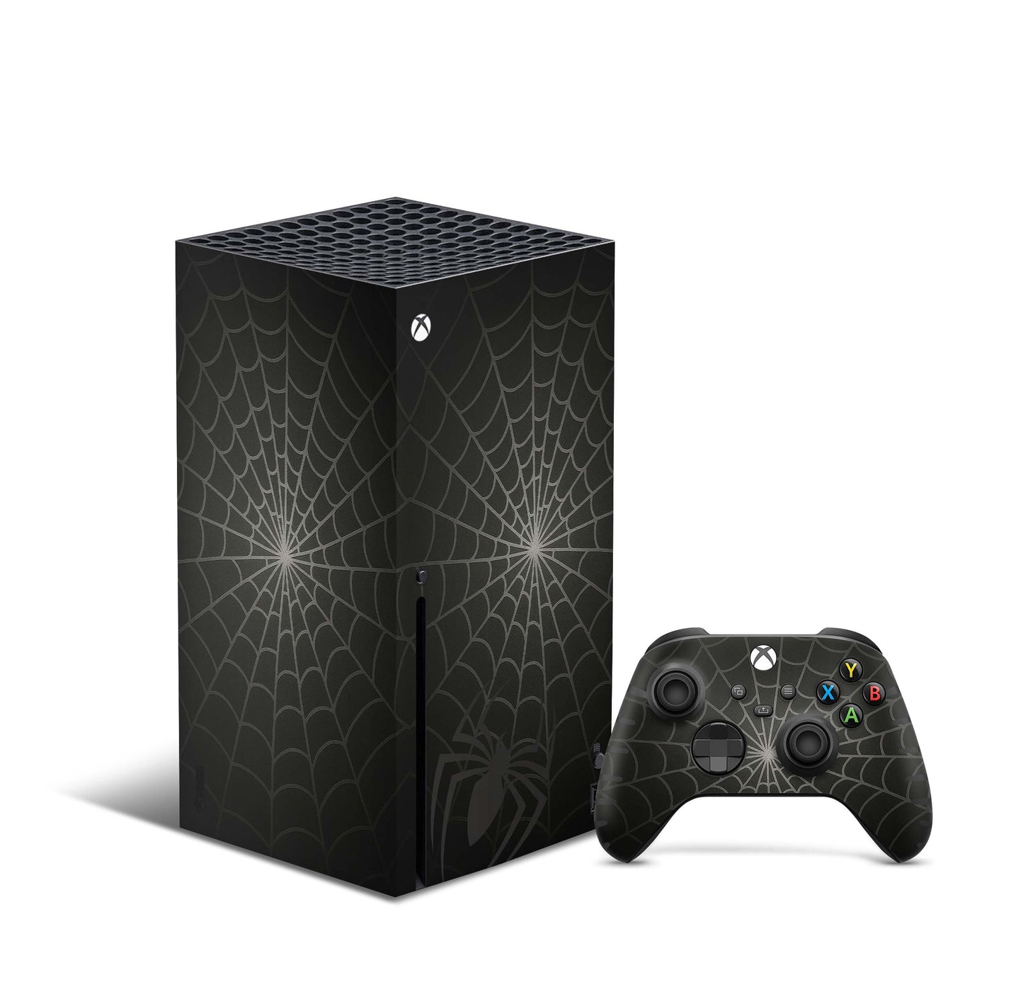 Xbox Series X Skin Aufkleber Design Schutzfolie Vinyl - Spiderweb-Black Aufkleber Skins4u