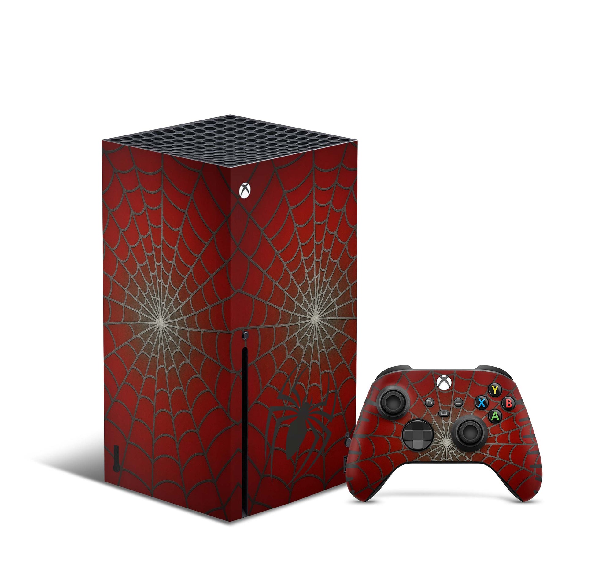 Xbox Series X Skin Aufkleber Design Schutzfolie Vinyl - Spiderweb Aufkleber Skins4u
