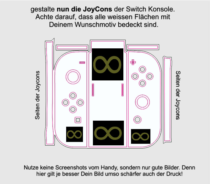 Nintendo Switch Skin Vinyl Folie selbst gestalten individueller Aufkleber personalisiert cpb_product Skins4u