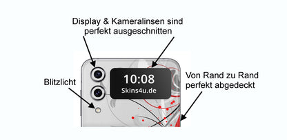 Samsung Galaxy Z Flip 3 Flip 4 Skin Handy Folie Premium Solid State schwarz Aufkleber Skins4u   