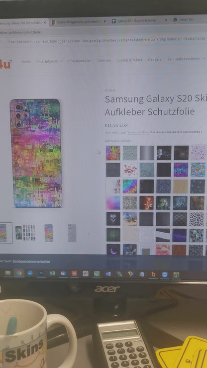 Samsung Galaxy S20 Skins Aufkleber Schutzfolie
