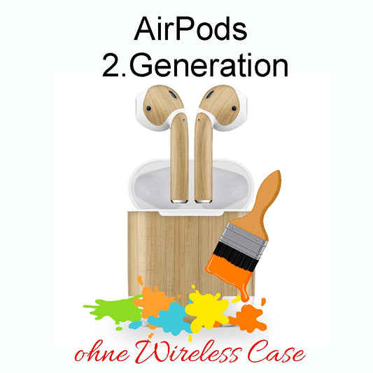 Apple AirPods Skins 2.Generation ohne Wireless Funktion selbst gestalten individueller Skin Sticker Set Aufkleber Skins4u   