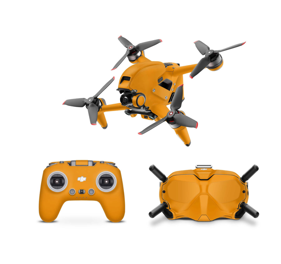 DJI FPV Skin Drohnen Folie DJI Skins für Goggles 2 und DJI Controller matt orange Elektronik-Sticker & -Aufkleber Skins4u DJI FPV Drohne + Controller + Goggles 2 1 