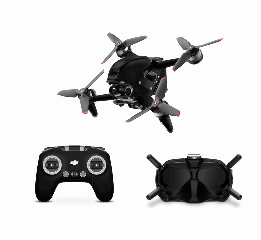 DJI FPV Skin Drohnen Folie DJI Skins für Goggles 2 und DJI Controller matt schwarz Elektronik-Sticker & -Aufkleber Skins4u DJI FPV Drohne + Controller + Goggles 2 1 