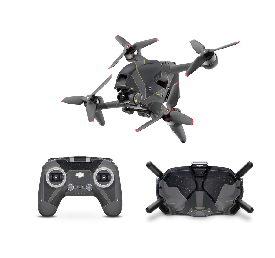 DJI FPV Skin Drohnen Folie DJI Skins für Goggles 2 und DJI Controller Falcon Elektronik-Sticker & -Aufkleber Skins4u DJI FPV Drohne + Controller + Goggles 2 1 