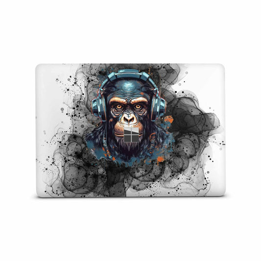Microsoft Surface Laptop 3 4 5 Skin 15" Premium Vinylfolie Kratzerschutz Design Black Smoke Monkey Elektronik-Sticker & -Aufkleber Skins4u   