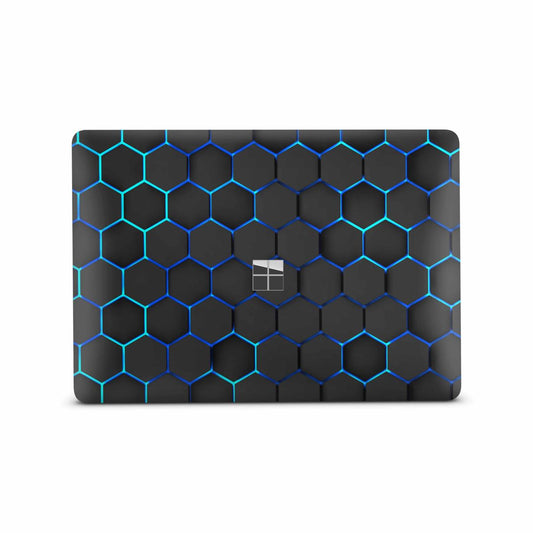 Microsoft Surface Book 2 Skin 15" Premium Vinylfolie Kratzerschutz Design Exo blau Elektronik-Sticker & -Aufkleber Skins4u   