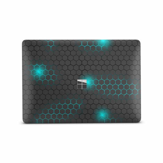 Microsoft Surface Book 2 Skin 15" Premium Vinylfolie Kratzerschutz Design Exo Small blau Elektronik-Sticker & -Aufkleber Skins4u   
