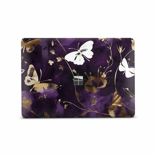 Microsoft Surface Book 2 Skin 15" Premium Vinylfolie Kratzerschutz Design Purple Butterfly Elektronik-Sticker & -Aufkleber Skins4u   