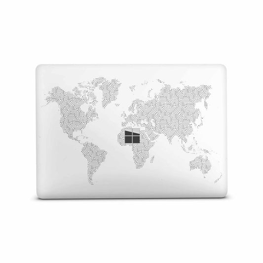 Microsoft Surface Book 2 Skin 15" Premium Vinylfolie Kratzerschutz Design Weltkarte Elektronik-Sticker & -Aufkleber Skins4u   
