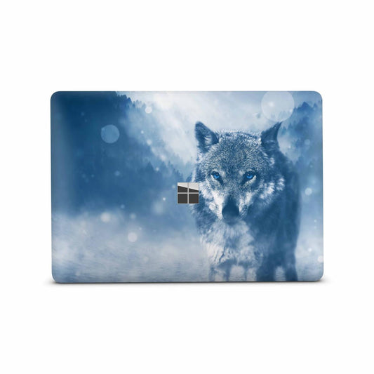 Microsoft Surface Laptop Studio Premium Vinylfolie Kratzerschutz Design Wolf blue Eyes Elektronik-Sticker & -Aufkleber Skins4u   