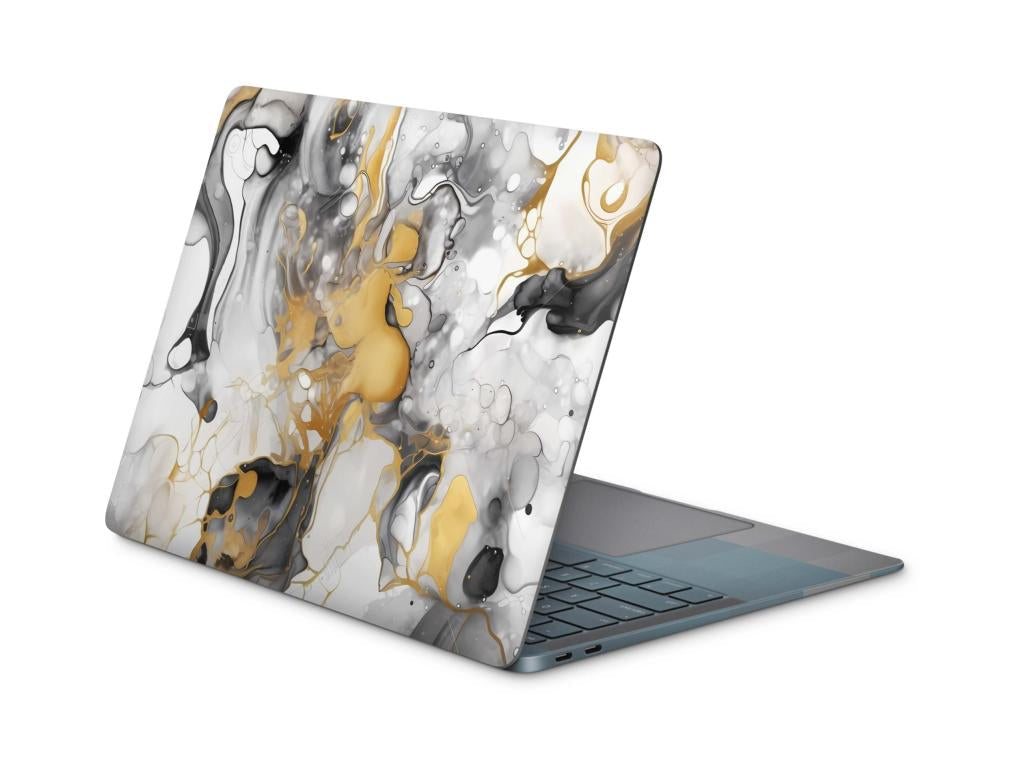 Laptop Aufkleber Universal Skins Design Aufkleber Schutzfolie Cover Skin Marmor gold light Laptop Skins Folien skins4u