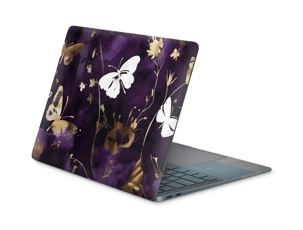 Laptop Aufkleber Universal Skins Design Aufkleber Schutzfolie Cover Skin Purple Butterfly Laptop Skins Folien skins4u