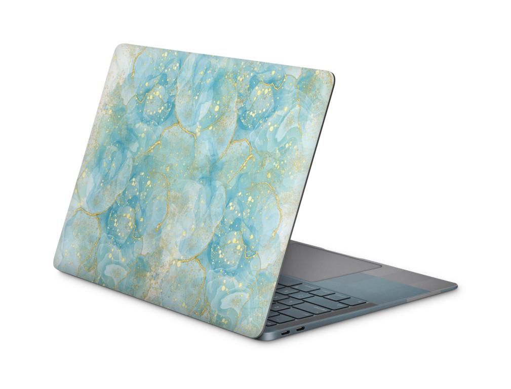 Laptop Aufkleber Universal Skins Design Aufkleber Schutzfolie Cover Skin Türkis Gold Laptop Skins Folien skins4u   