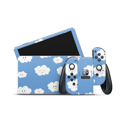Nintendo Switch Skins Aufkleber Design Schutz Folie Sticker Cover Set Aufkleber Skins4u Blaue Wolken  