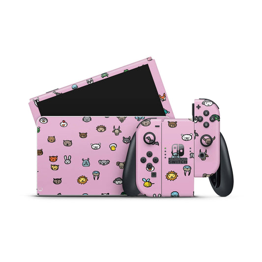 Nintendo Switch Skin Wrap Aufkleber Vinyl Skins Folie Design Cute Animals Aufkleber Skins4u   