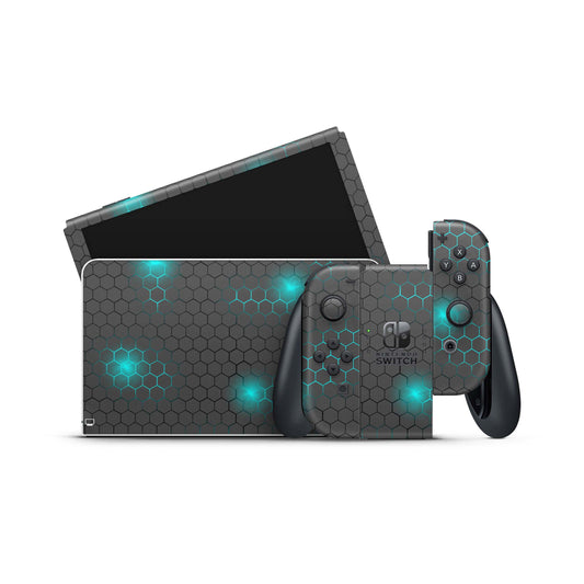 Nintendo Switch Skin Wrap Aufkleber Vinyl Skins Folie Design Exo small blue Aufkleber Skins4u   