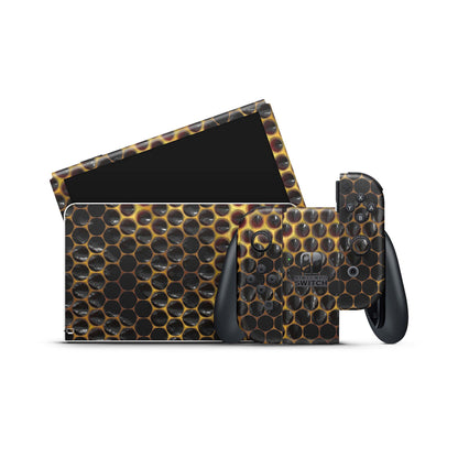 Nintendo Switch Skin Wrap Aufkleber Vinyl Skins Folie Design Golden Honey Aufkleber Skins4u   