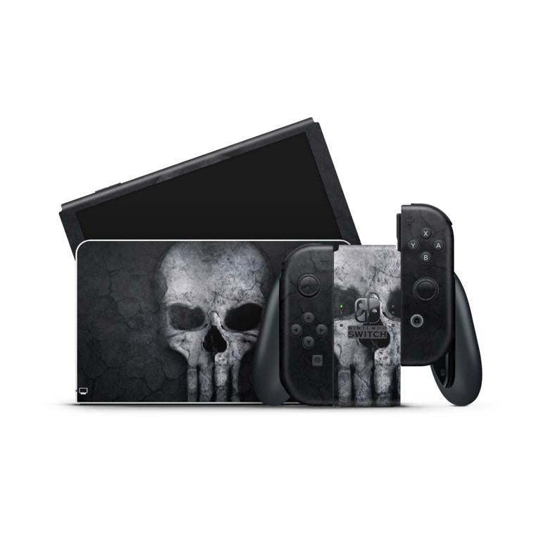 Nintendo Switch Skins Aufkleber Design Schutz Folie Sticker Cover Set Aufkleber Skins4u Hard Skull  