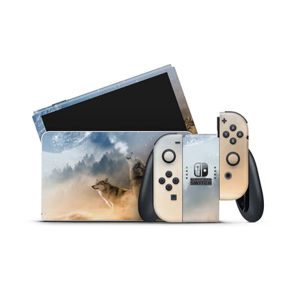 Nintendo Switch Skin Wrap Aufkleber Vinyl Skins Folie Design Howling Moon Aufkleber Skins4u   