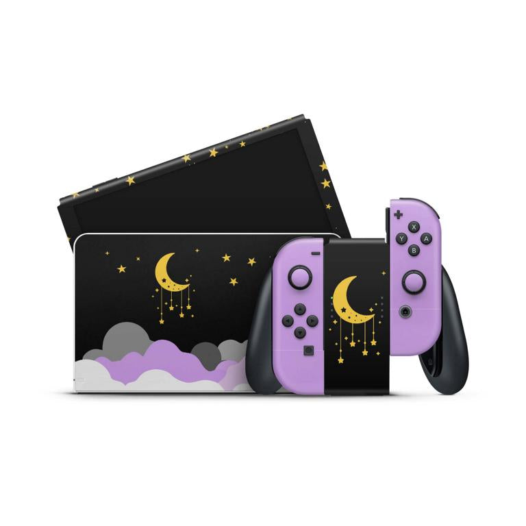 Nintendo Switch Skins Aufkleber Design Schutz Folie Sticker Cover Set Aufkleber Skins4u Nachthimmel  