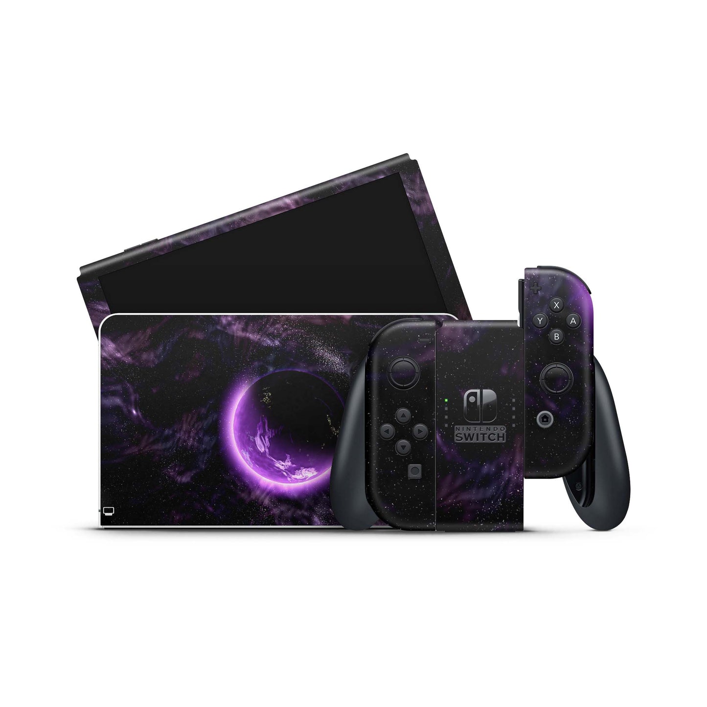 Nintendo Switch Skin Wrap Aufkleber Vinyl Skins Folie Design purple Space Aufkleber Skins4u   