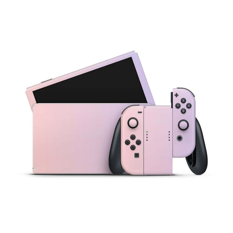 Nintendo Switch Skins Aufkleber Design Schutz Folie Sticker Cover Set Aufkleber Skins4u Pastell rosa-flieder  