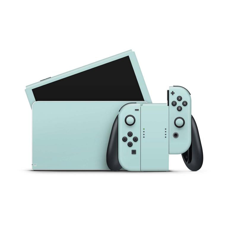 Nintendo Switch Skins Aufkleber Design Schutz Folie Sticker Cover Set Aufkleber Skins4u Solid State mint  