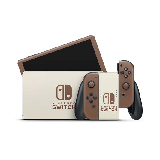 Nintendo Switch Skin Wrap Aufkleber Vinyl Skins Folie Design Cappuccino Aufkleber Skins4u   